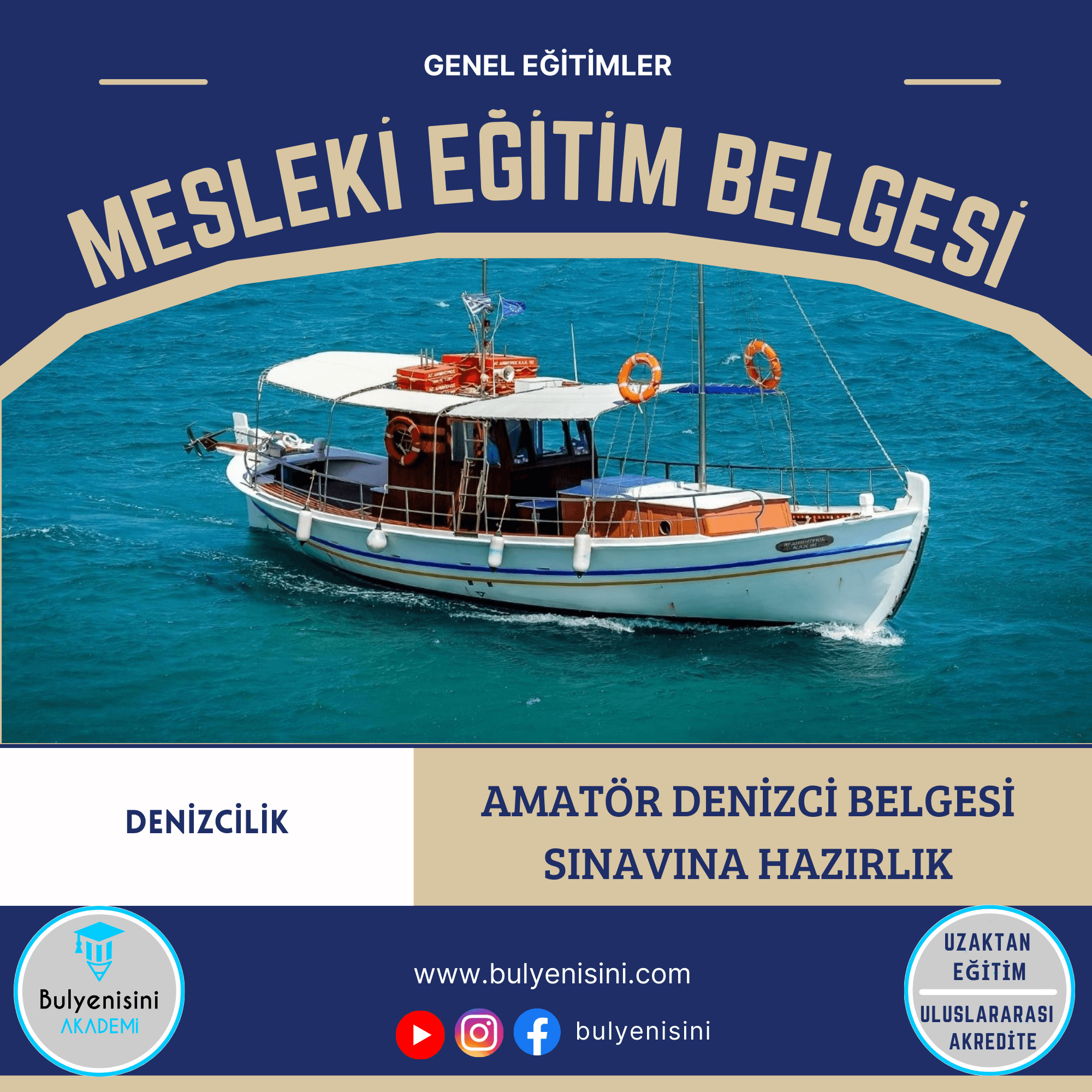 Amatör Denizci Belgesi Sınavına Hazırlık Sertifika Programı