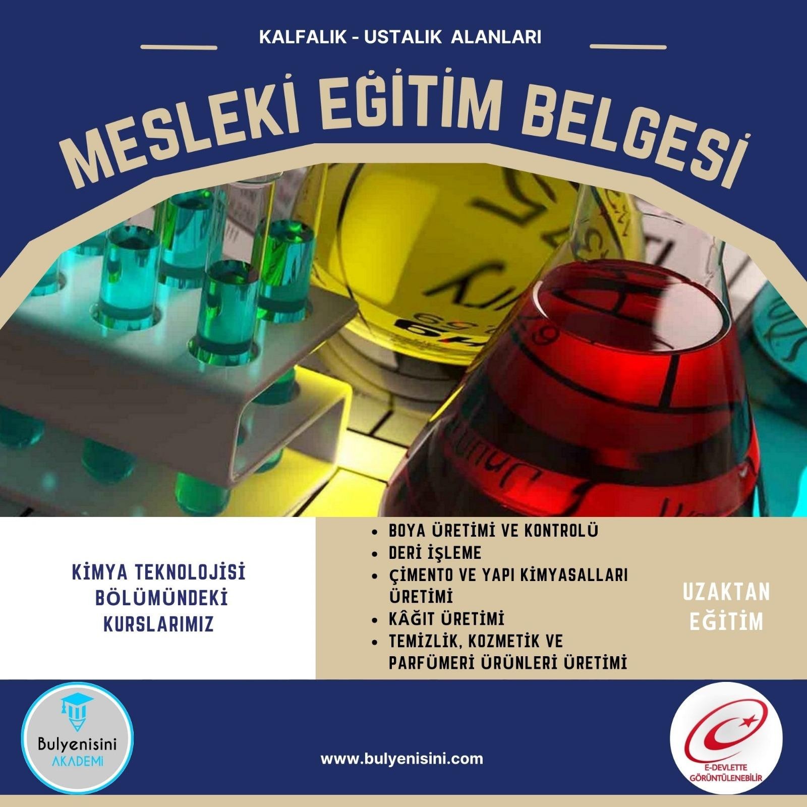 Çimento Ve Yapı Kimyasalları Üretimi Kalfalık & Ustalık Sertifika ve Eğitim Programı (2 Belge)