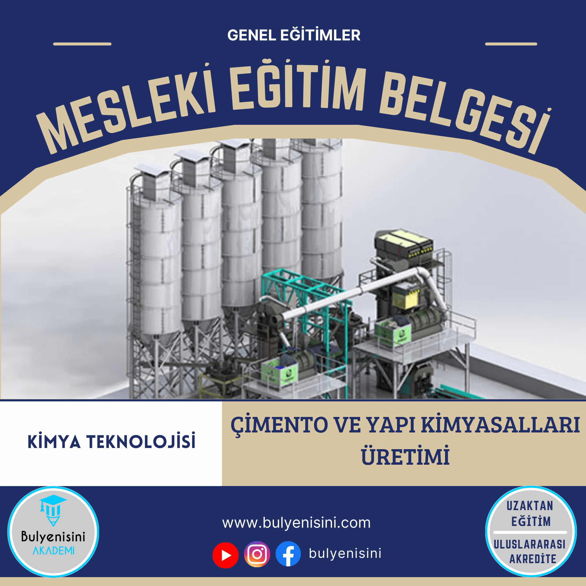 Çimento Ve Yapı Kimyasalları Üretimi Kalfalık & Ustalık Sertifika ve Eğitim Programı (2 Belge)