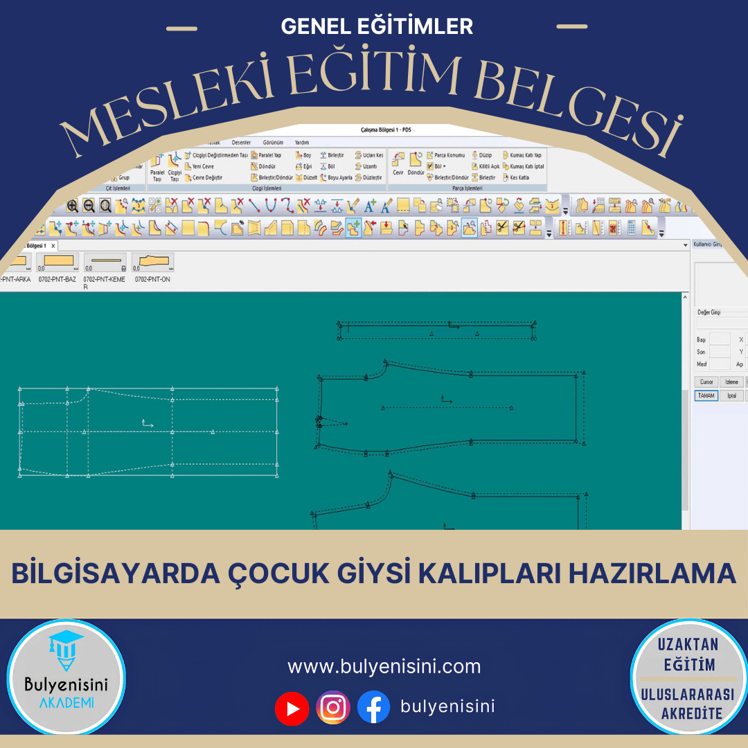 Bilgisayarda Çocuk Giysi Kalıpları Hazırlama Sertifika Programı