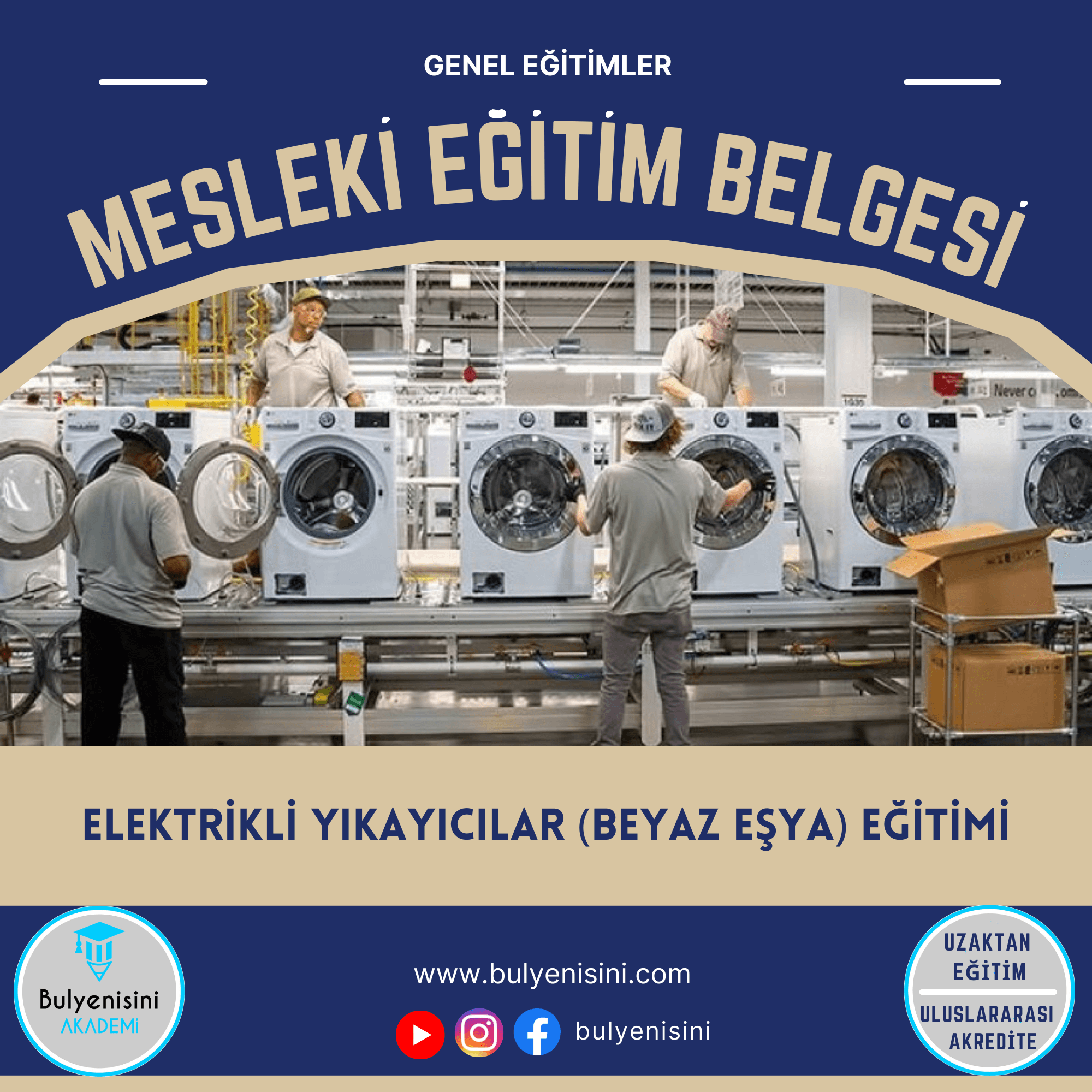 256 Saatlik Elektrikli Yıkayıcılar (Beyaz Eşya) Eğitimi