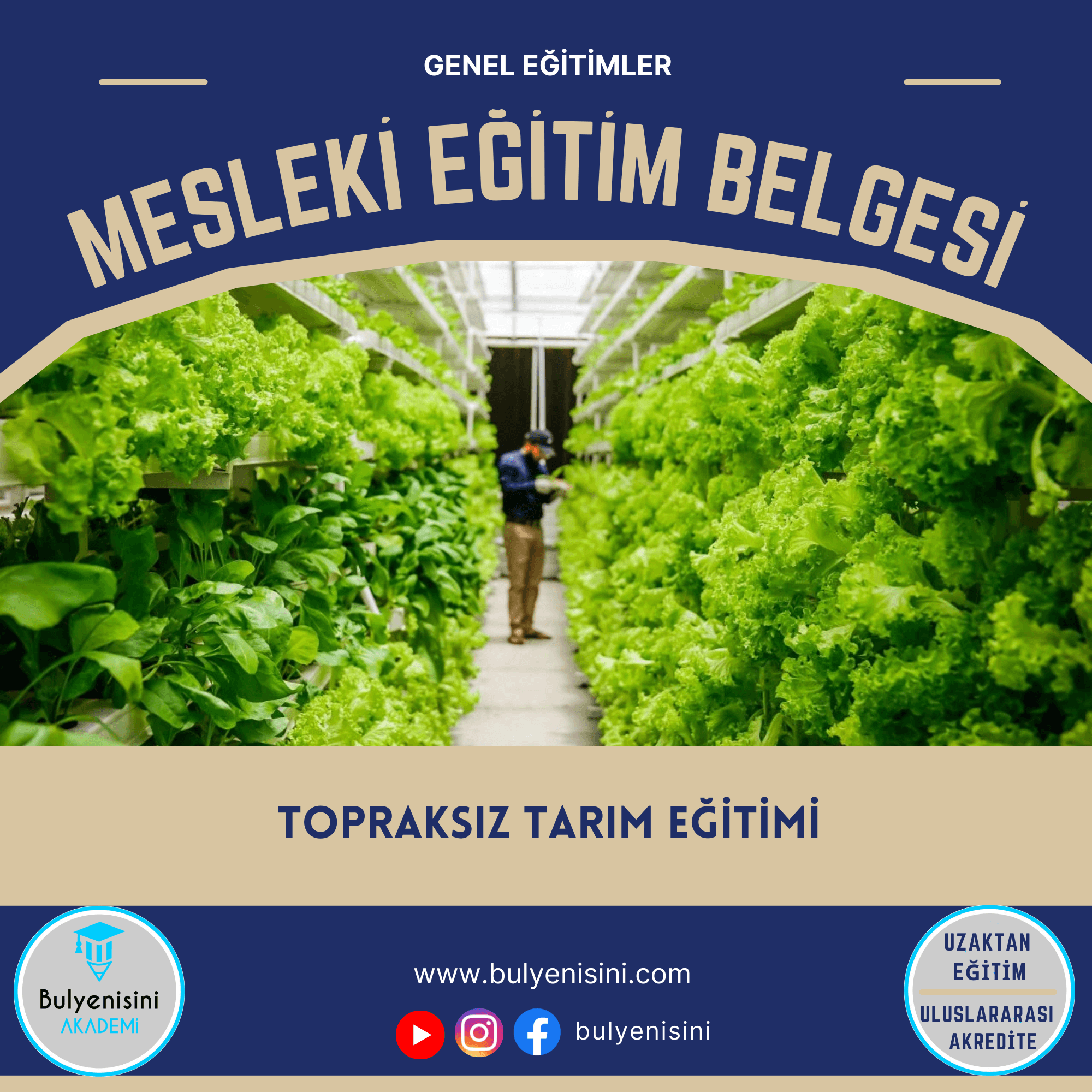 Topraksız Tarım Üreticiliği Eğitimi 120 Saat
