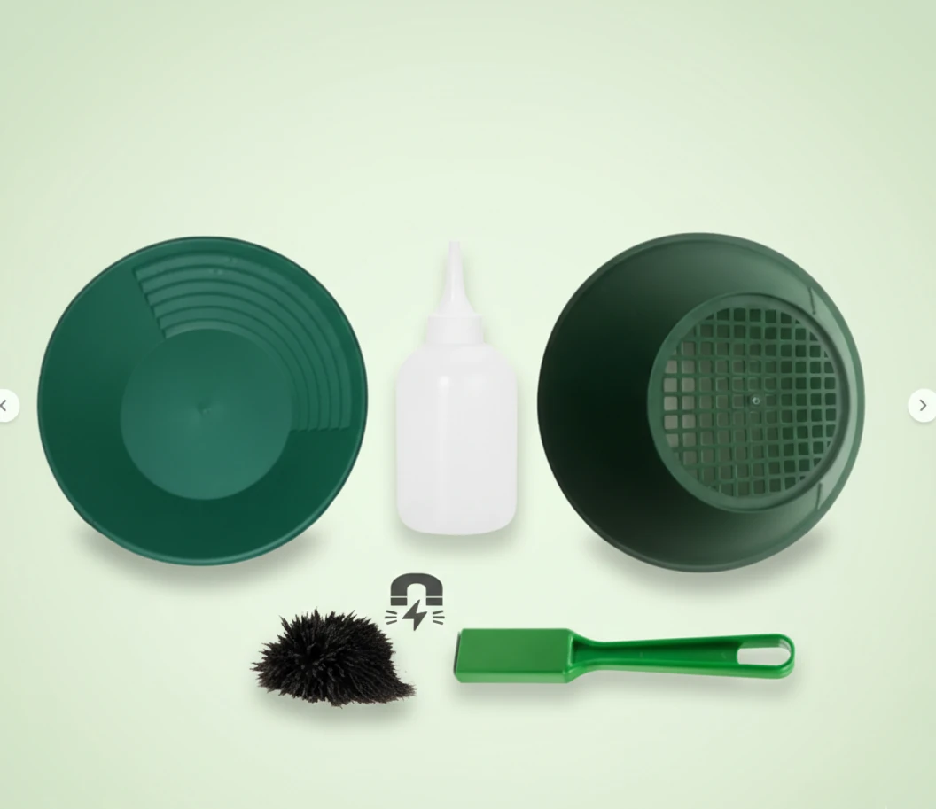 Altın Arama Gold Pan Seti - Mıknatıs & Şişe