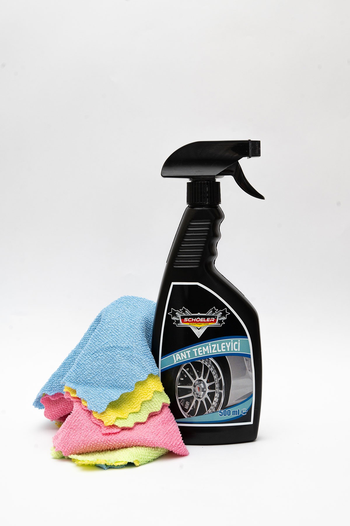  Jant Temizleyici 500ML ve Microfiber 4 lü Bez Bakım Seti