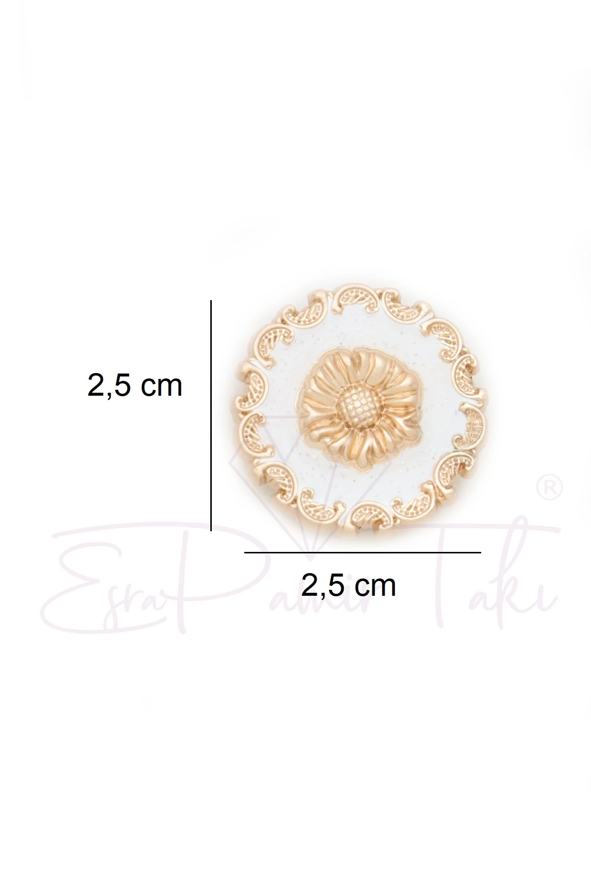 Vintage Düğme Süsü Broş