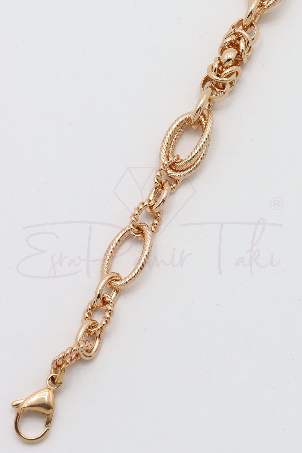 Rose Gold Renk Vıp Çelik Bileklik