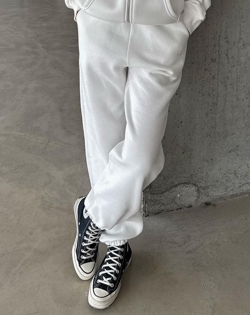 Jegass Eşofman Altı 3 iplik Beyaz Renk