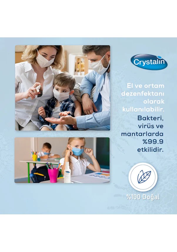 Crystalin Antiseptik Ağız-Boğaz ve Diş Eti Spreyi 50 ml Şişe