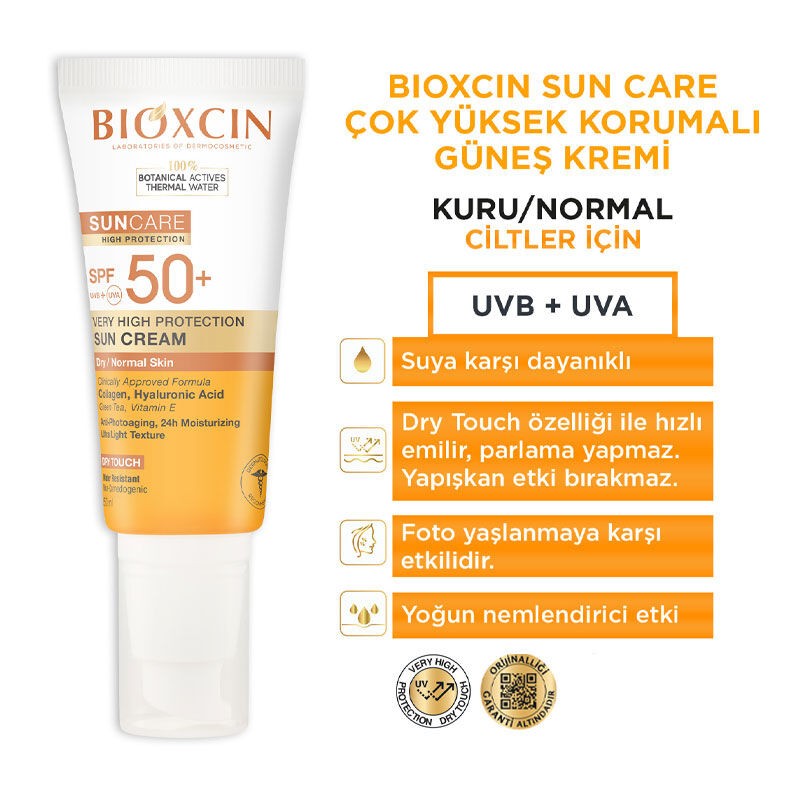 Bioxcin Sun Care Kuru Ciltler için Güneş Kremi SPF 50+ 50 ml