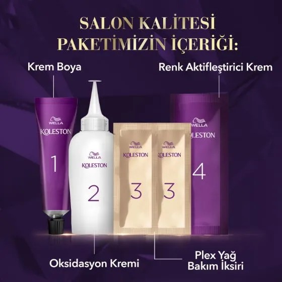 Koleston Kit Saç Boyası 7/77 Işıltılı Kahve