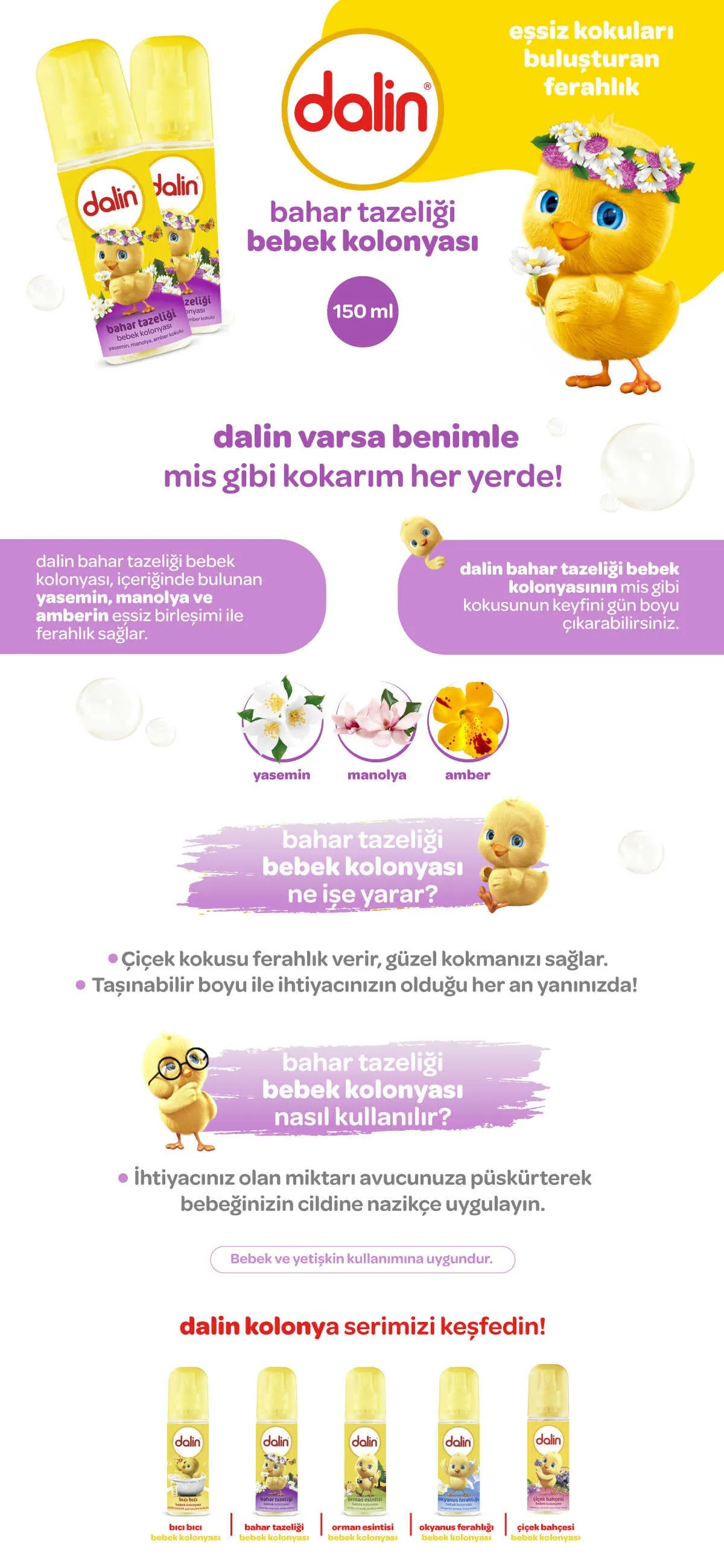 Dalin Bahar Tazeliği Bebek Kolonyası 100 mL