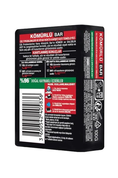 Garnier Saf&Temiz Siyah Nokta Karşıtı Kömürlü Bar 100 g