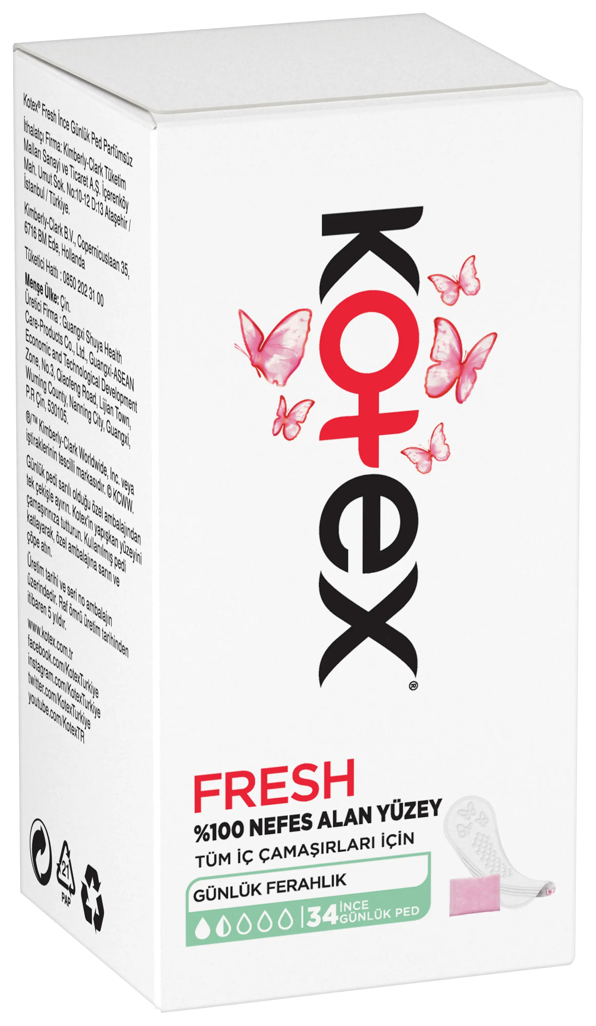 Kotex Fresh 56 Günlük İnce Ped