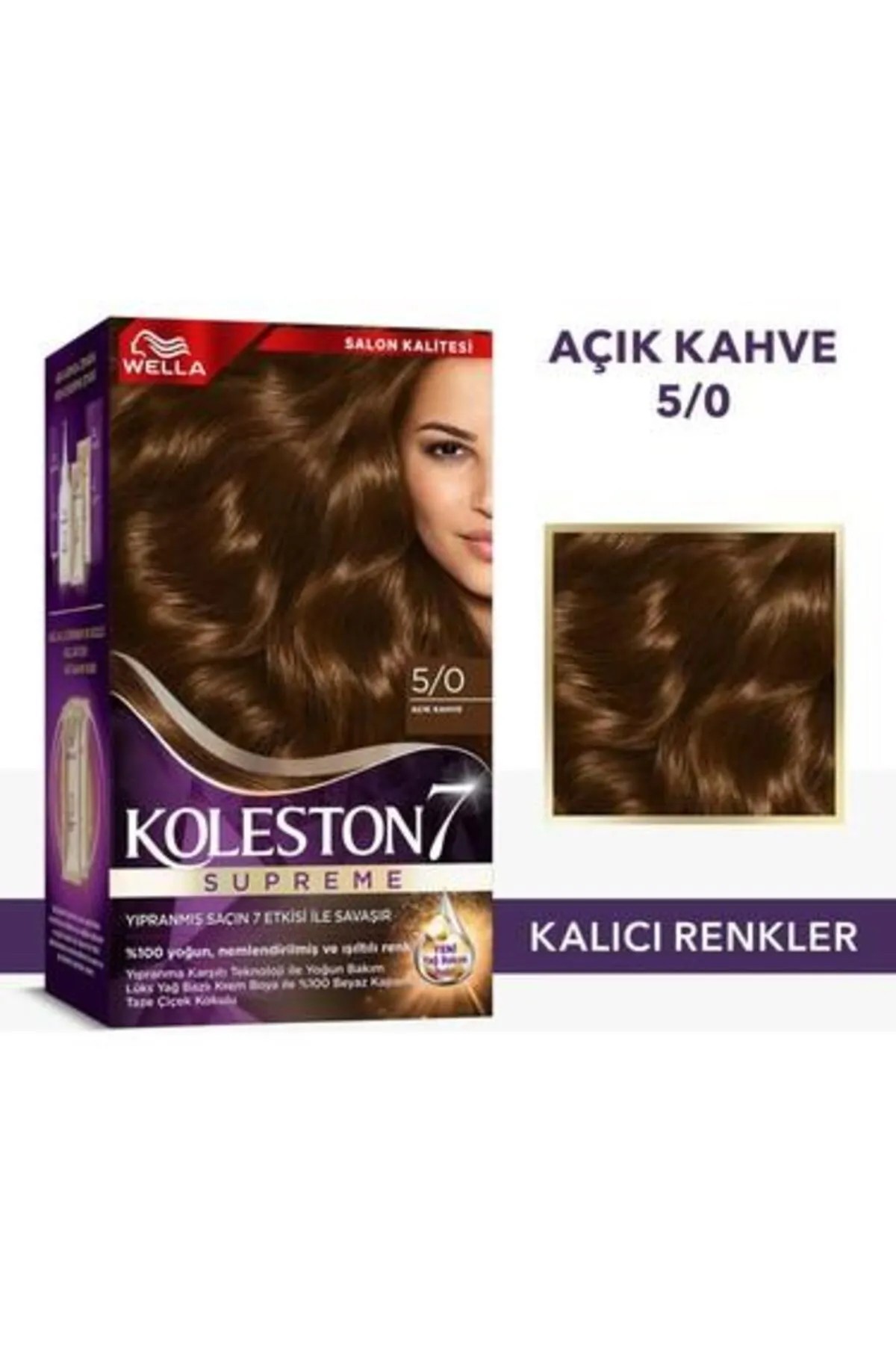 Koleston Kit Saç Boyası 5/0 Açık Kahve