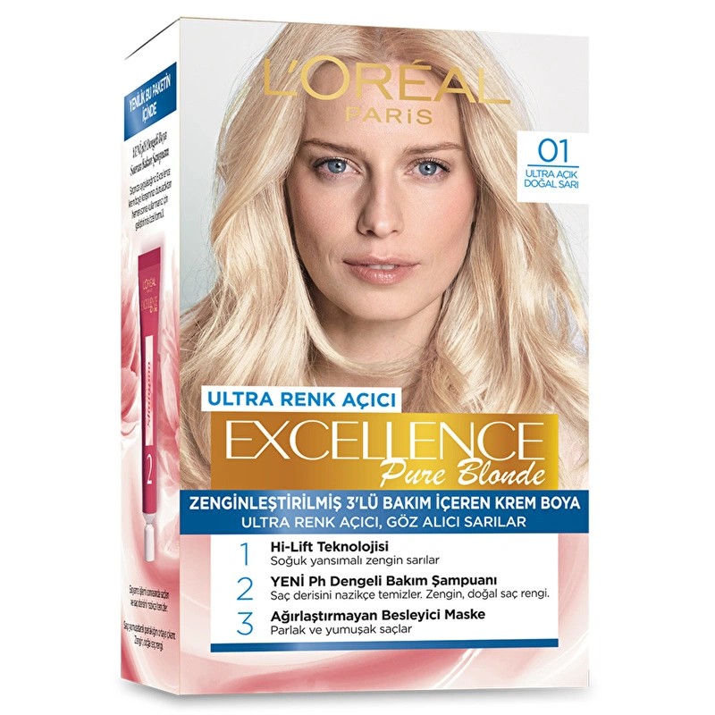 Loreal Paris Excellence Boya 01 Ultra Açık Doğal Sarı