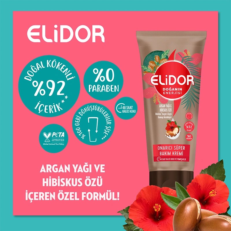 Elidor Argan Yağı Bakım Kremi 170 mL