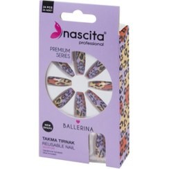 NASCİTA TAKMA TIRNAK RENKLİ LEOPAR 24LÜ