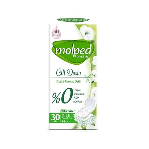 Molped Günlük Ped Pure Soft İnce S.W Paket 30 Lu