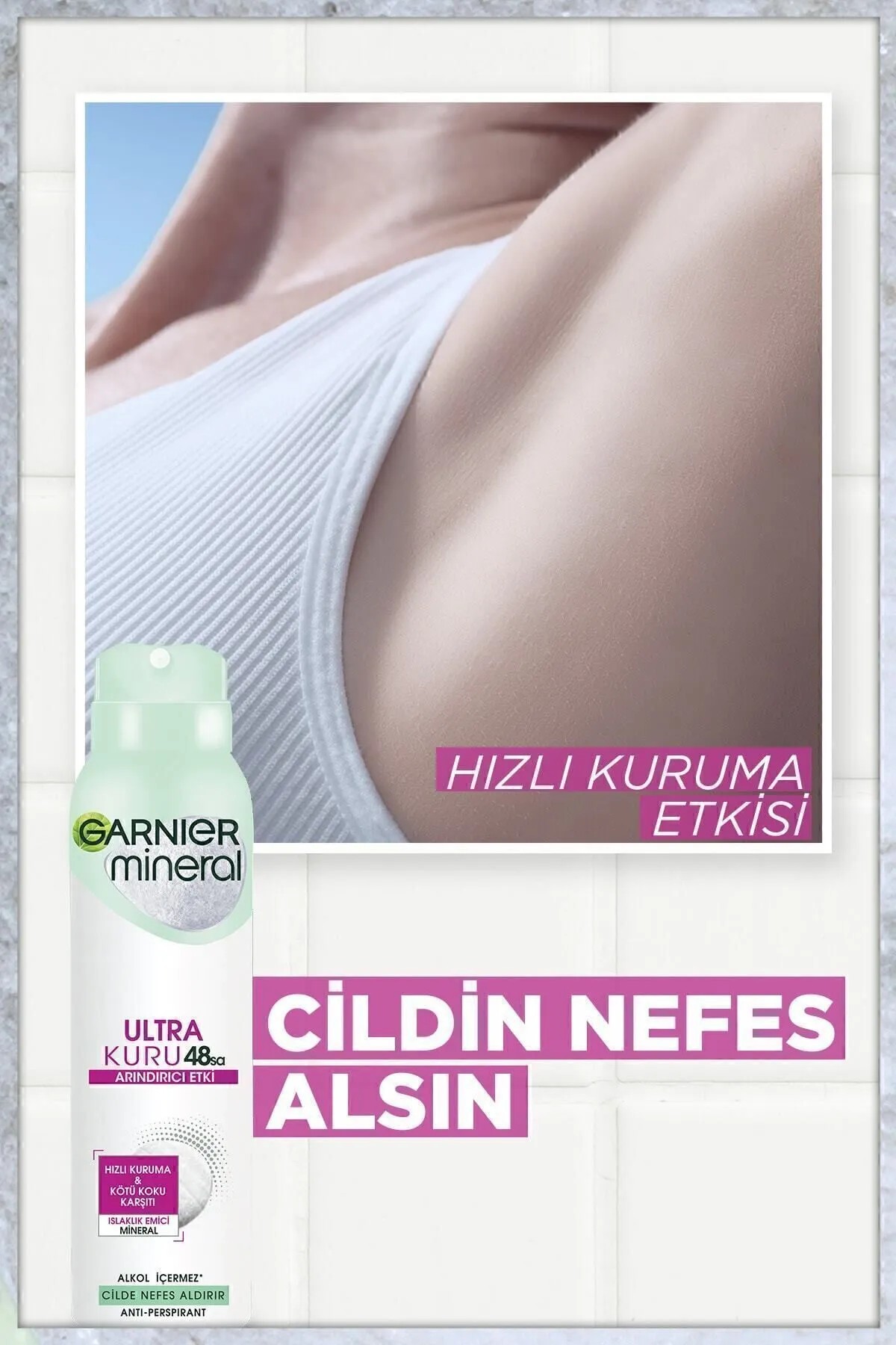 Garnier Mineral Ultra Kuru Kadın Sprey Deodorant