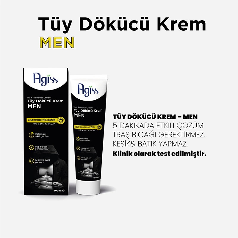  Tüy Dökücü Krem Erkeklere Özel 100 ml