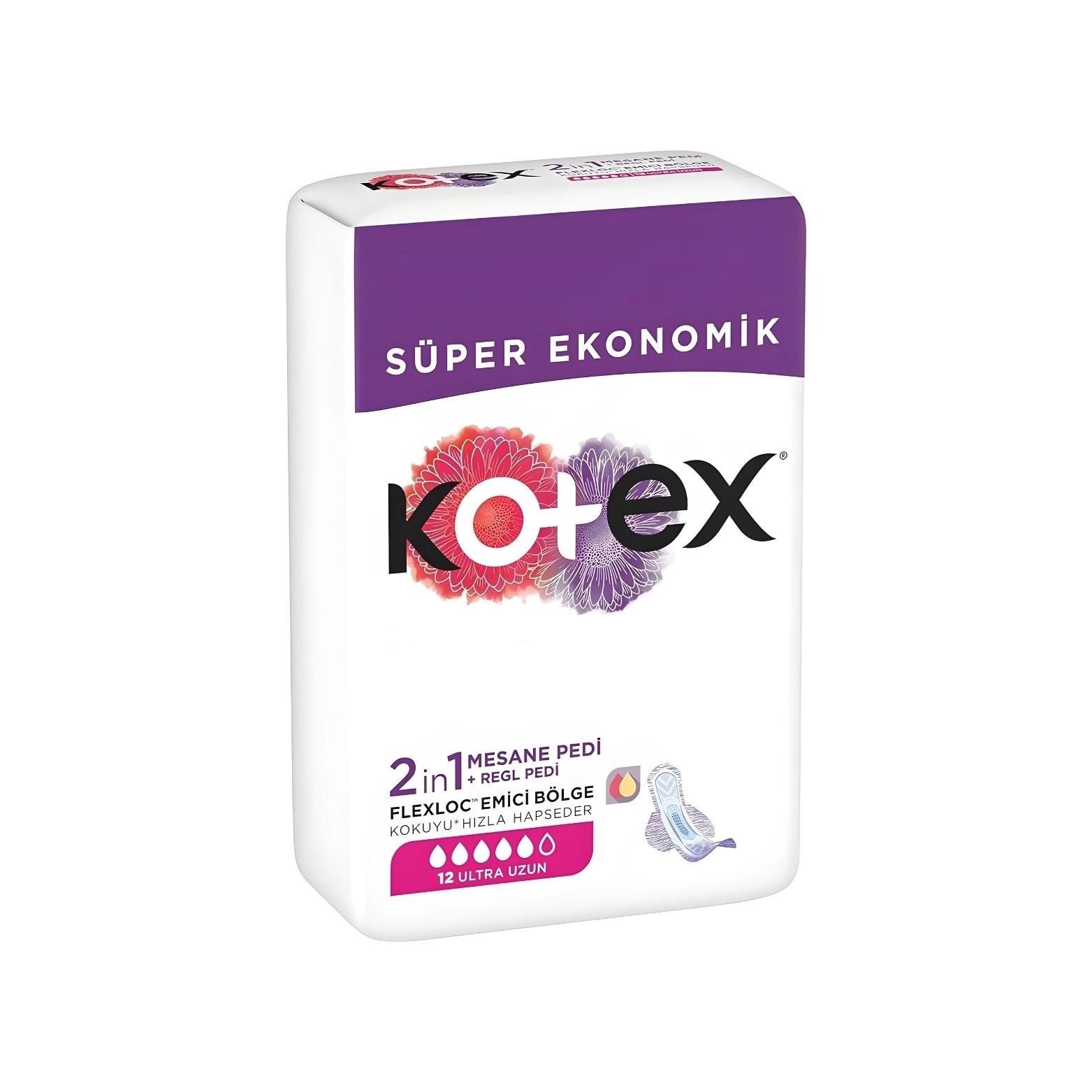 Kotex 2İn1 Mesane Ve Regl Pedi 12'Li Ultra Uzun