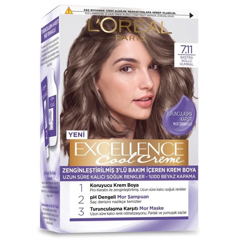 Loreal Paris Excellence Boya 7,11 Ekstra Küllü Kumral