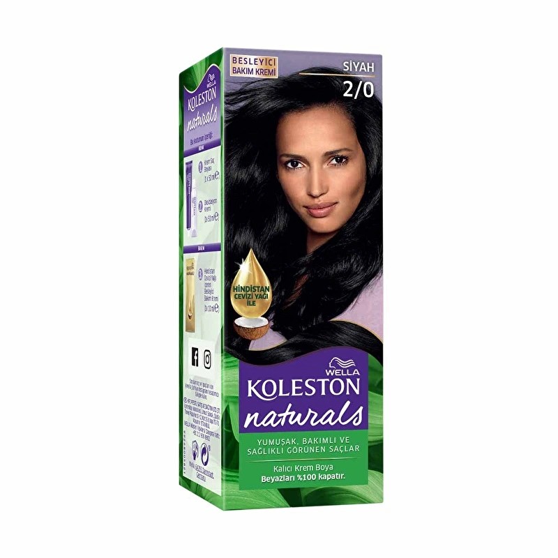 Koleston Saç Boyası Naturals 2/0 Siyah