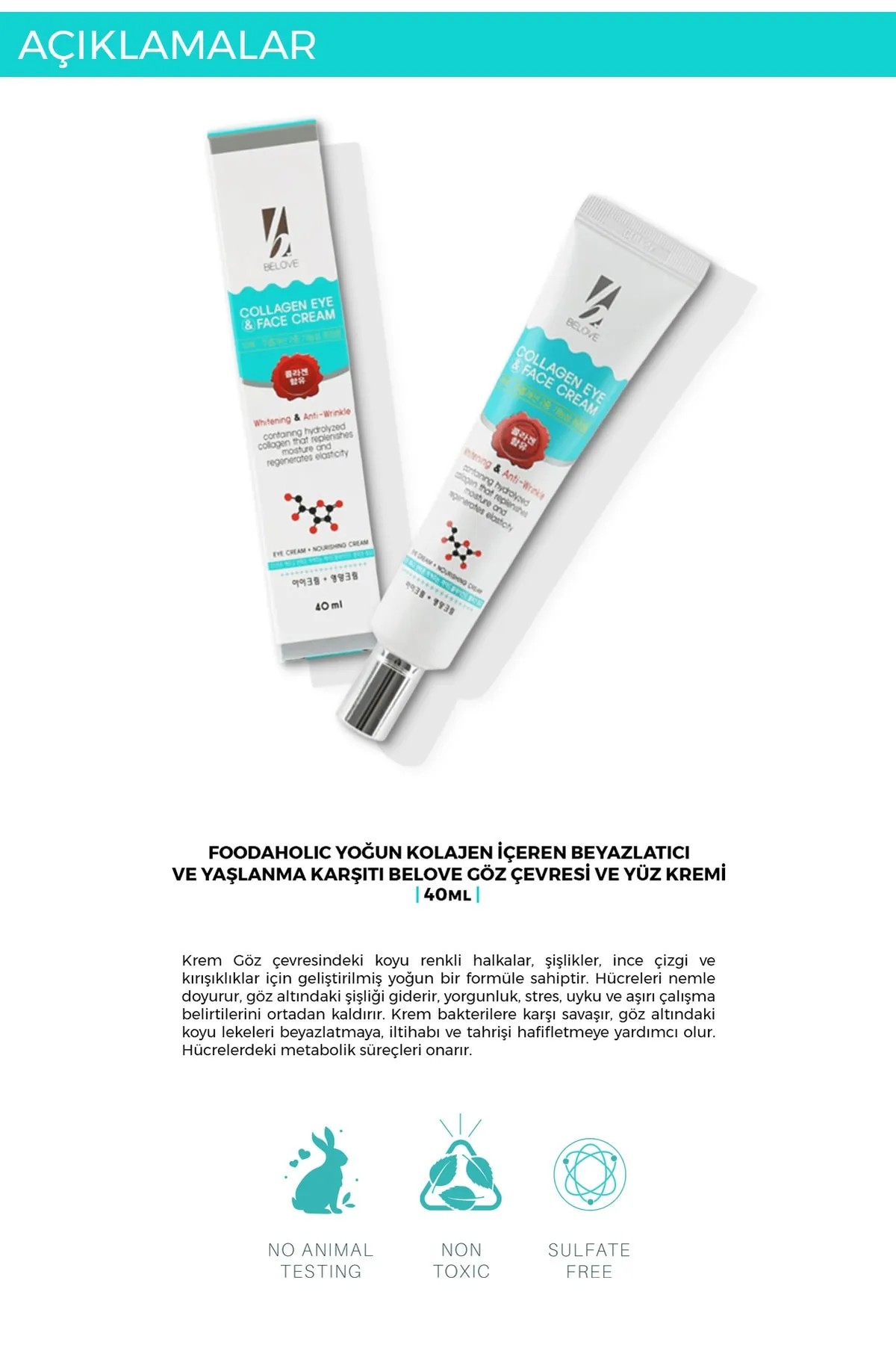 Kolajen Yüz&Göz Kremi 40 mL