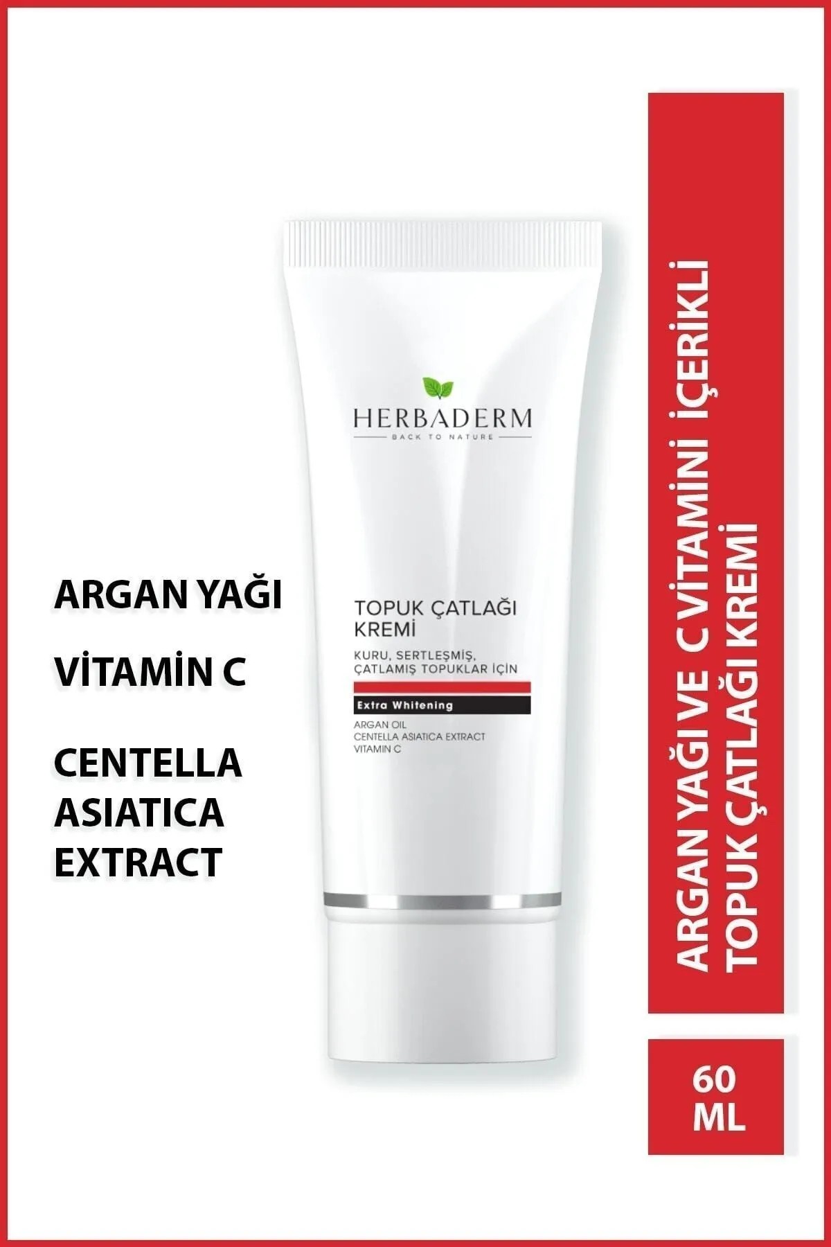 Herbaderm Ayak Ve Topuk Çatlaklarına Karşı Bakım Kremi Argan Yağlı 60 ml