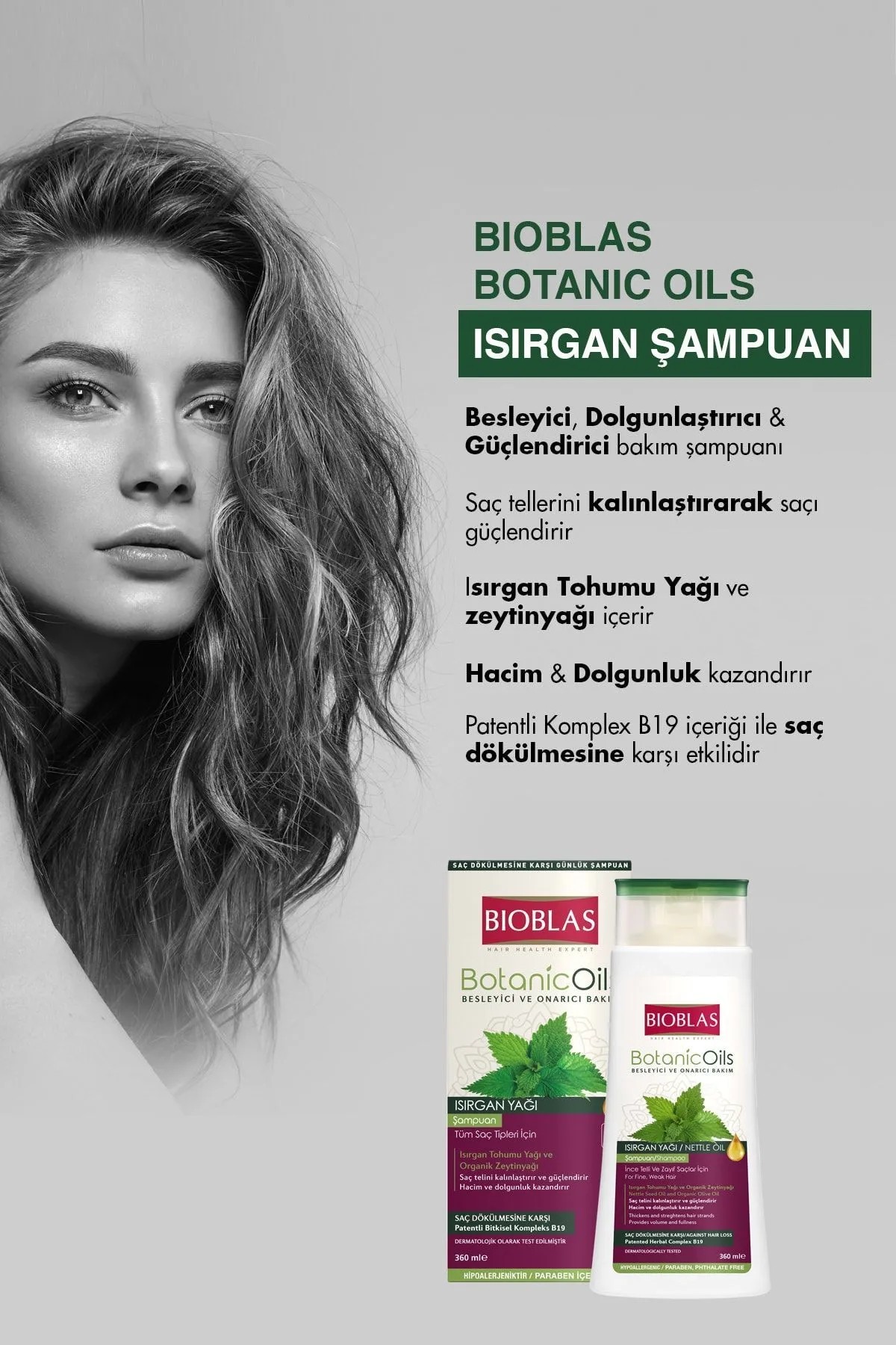 Bioblas Botanic Oils Isırgan Yağı Şampuan