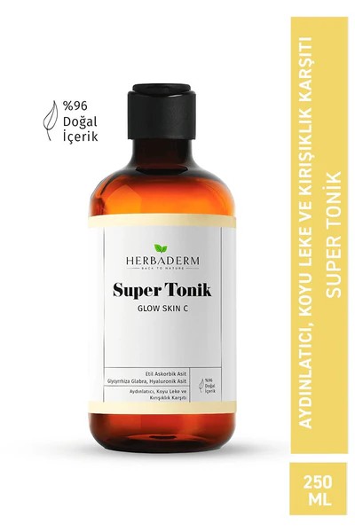  super tonik glow skin c aydınlatıcı, leke ve kırışıklık karşıtı 250 ml