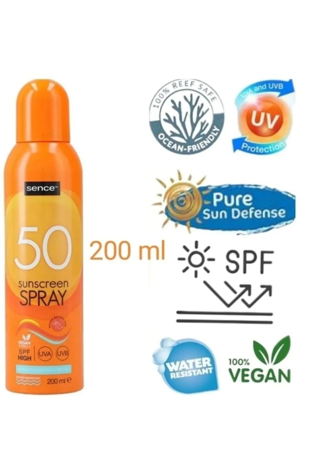 Sence Spf50 Güneş Kremi Spreyi 200 mL