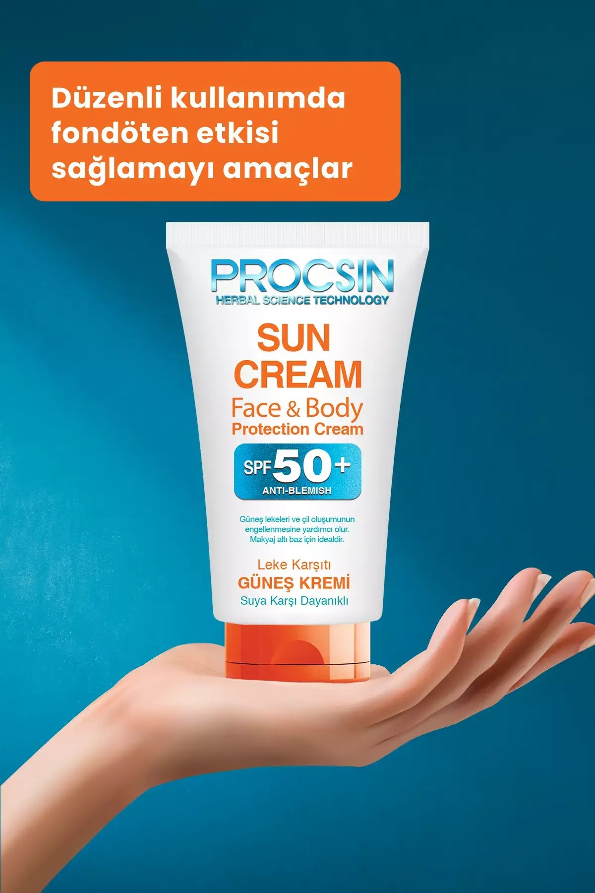 PROCSIN Koyu Leke Karşıtı Yüksek Uv Korumalı SPF 50+ Güneş Kremi 50 ML