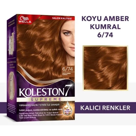 Koleston Kit Saç Boyası 6/74 Koyu Amber Kumral