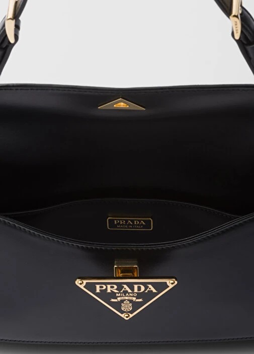 Prada Brushed Leather Shoulder Bag