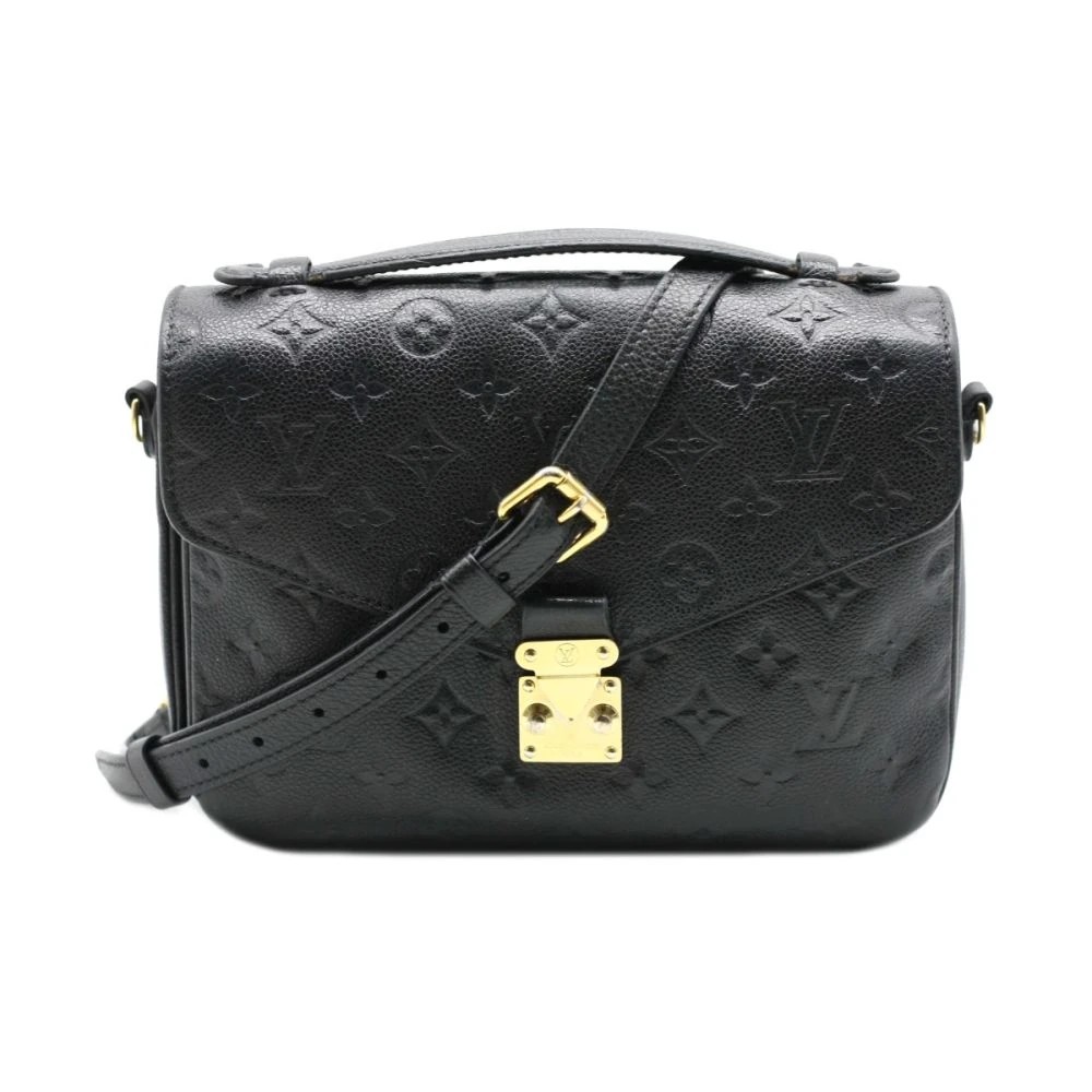 Louis Vuitton Black Monogram Empreinte Leather Pochette Metis Handbag