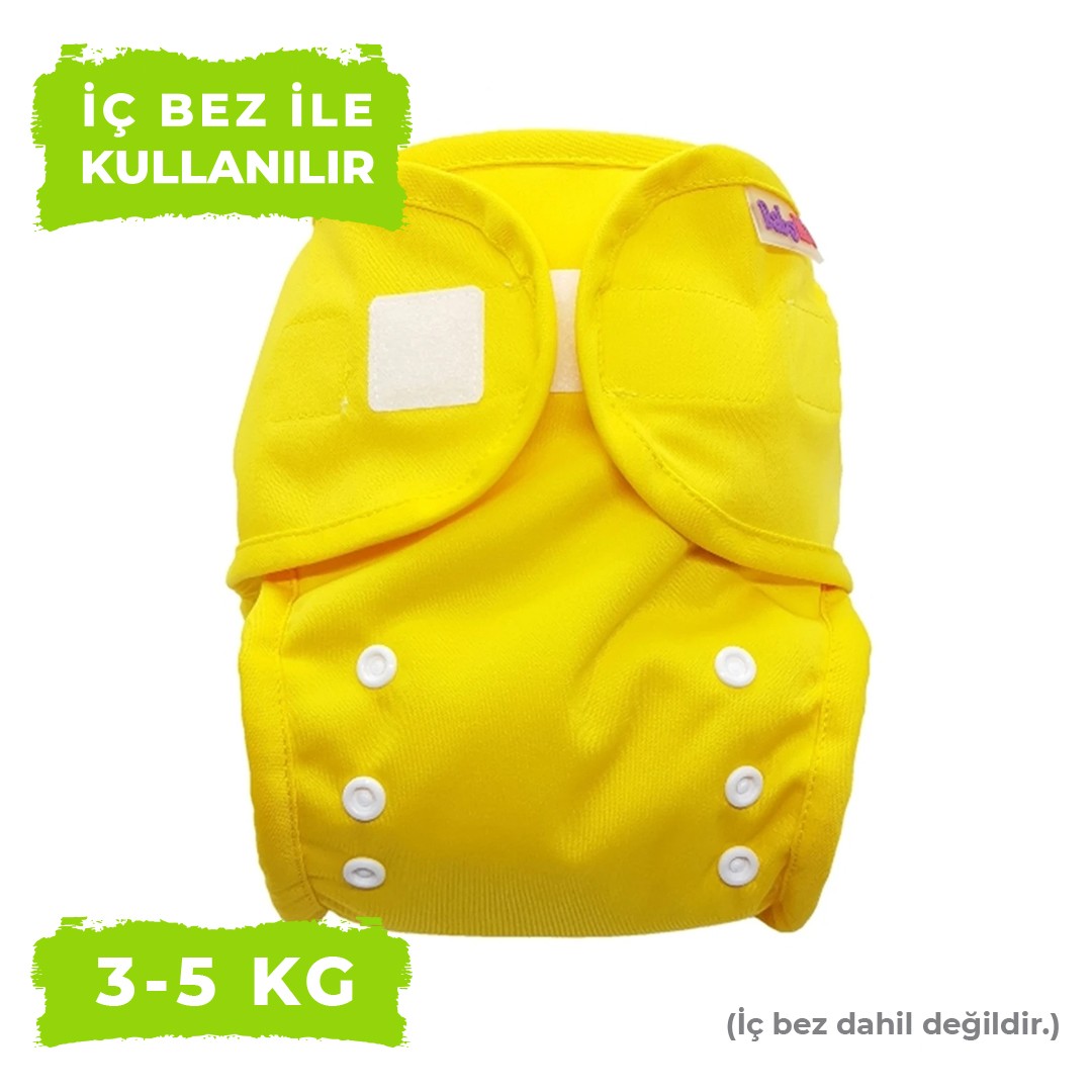 BabyNEO - Yenidoğan Yıkanabilir Bebek Bezi Sızdırmaz Dış Bez Cover – Sarı