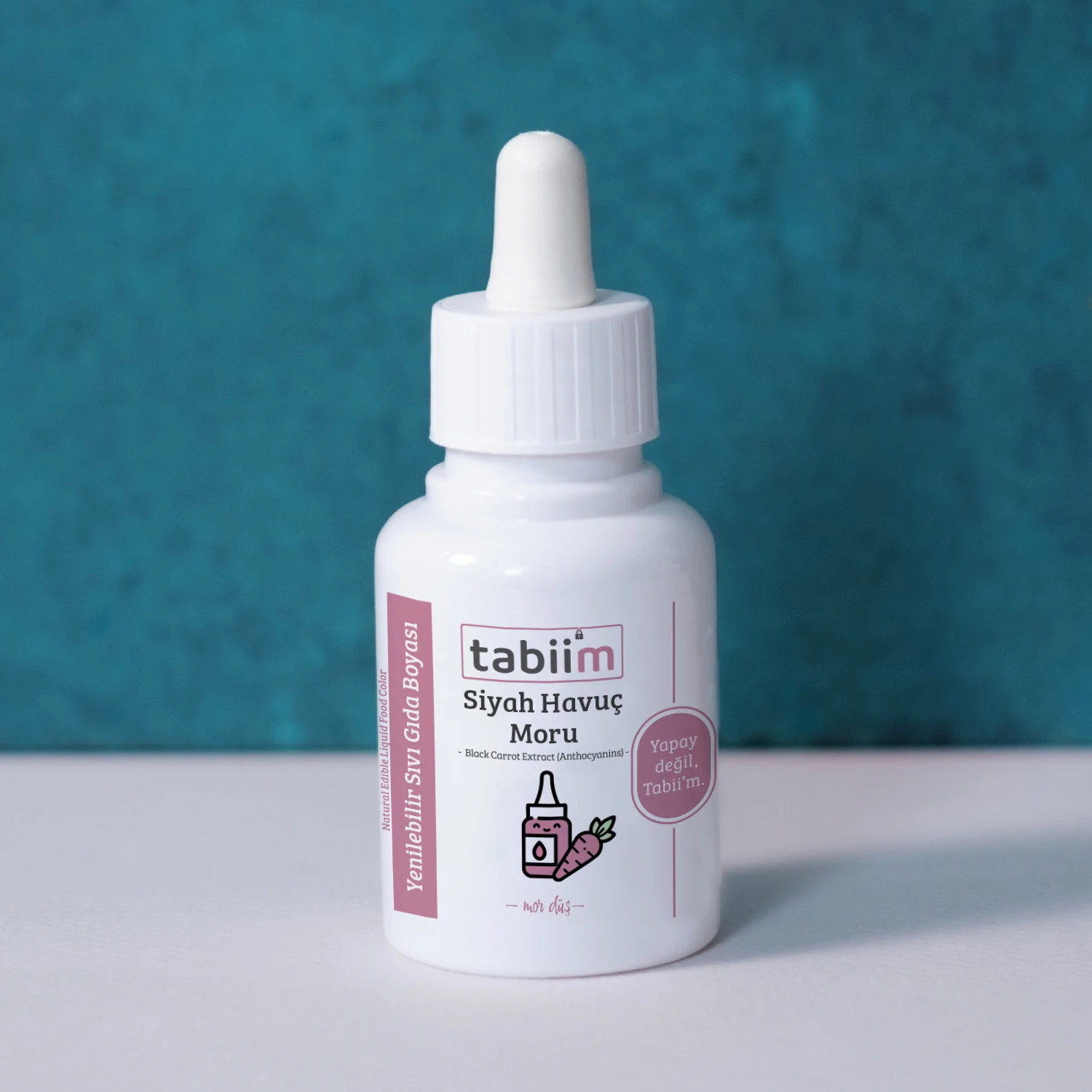 Tabii’m Yenilebilir Sıvı Gıda Boyası Siyah Havuç Moru 20 Gr