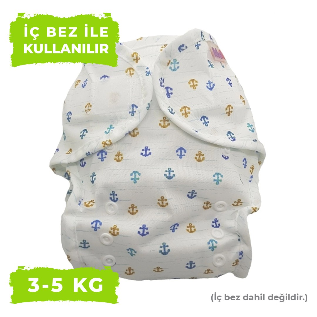 BabyNEO - Yenidoğan Yıkanabilir Bebek Bezi Sızdırmaz Dış Bez Cover – Gemici