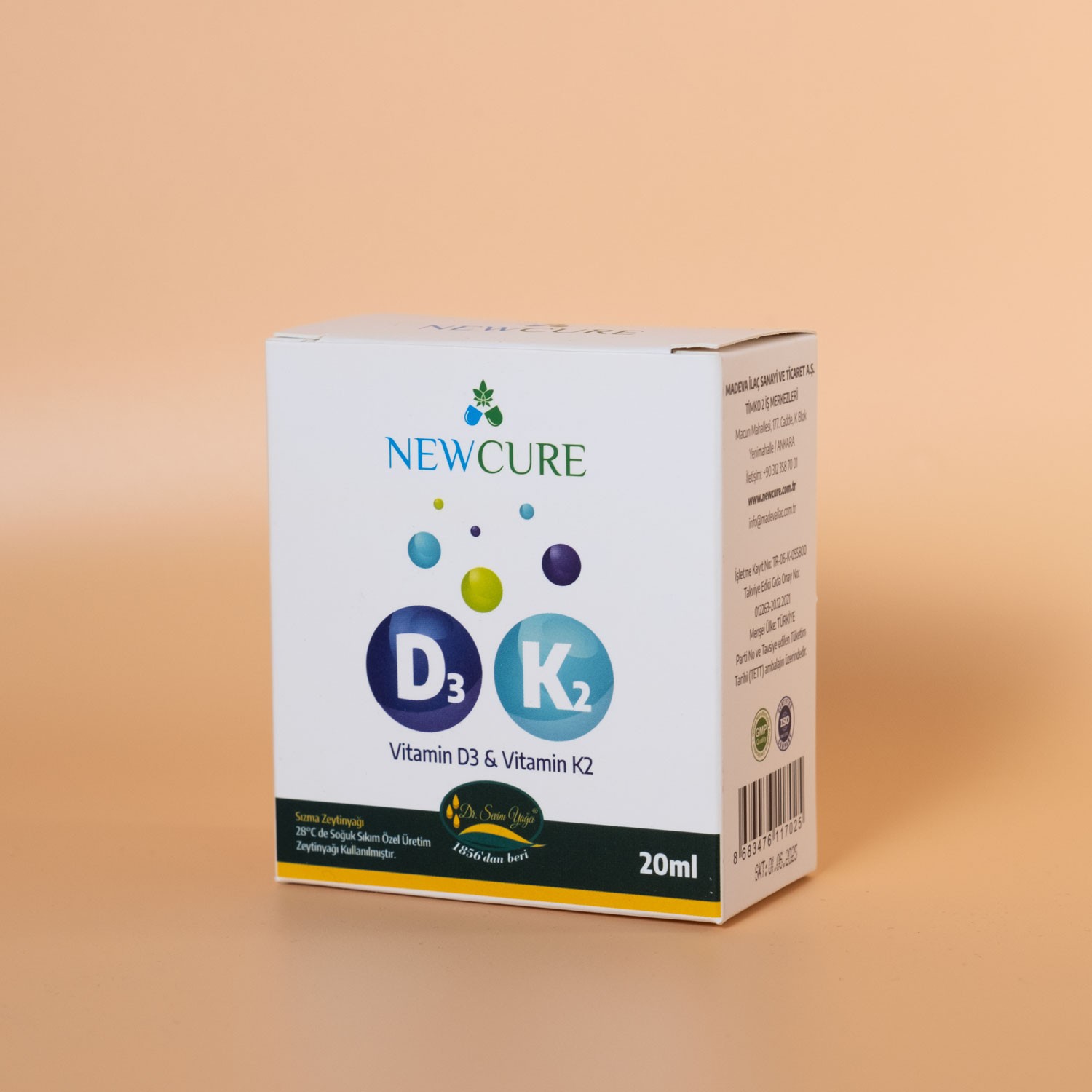 Newcure - D3K2 (D3 ve K2 Vitamini) - GİMDES Sertifikalı