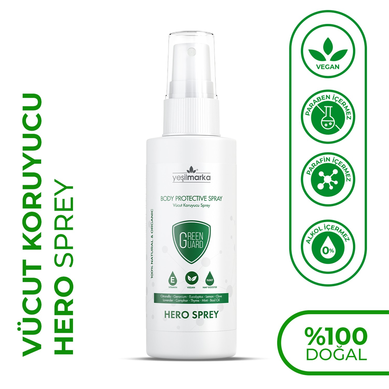 Yeşilmarka Dış Etkenlere Karşı Koruyucu Hero Spray 100 ML