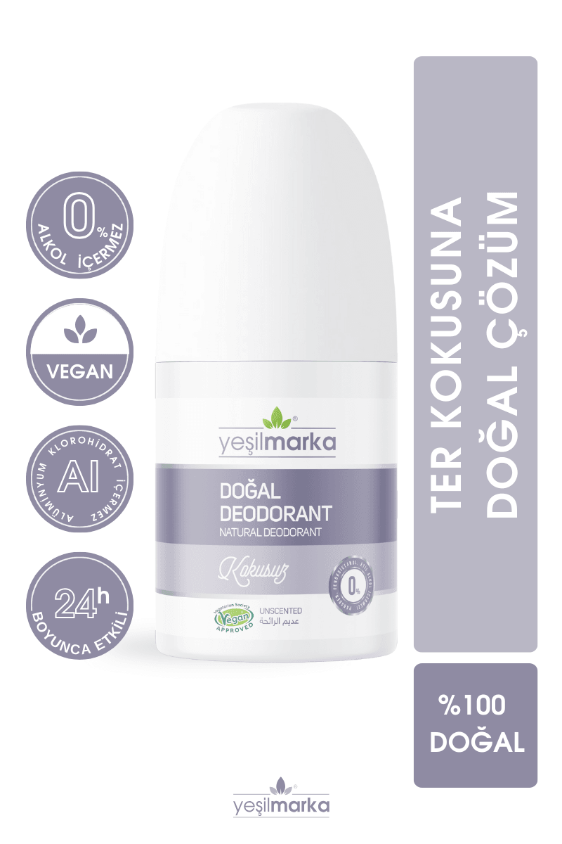 Yeşilmarka Doğal Roll On Deodorant – Kokusuz 50 Gr