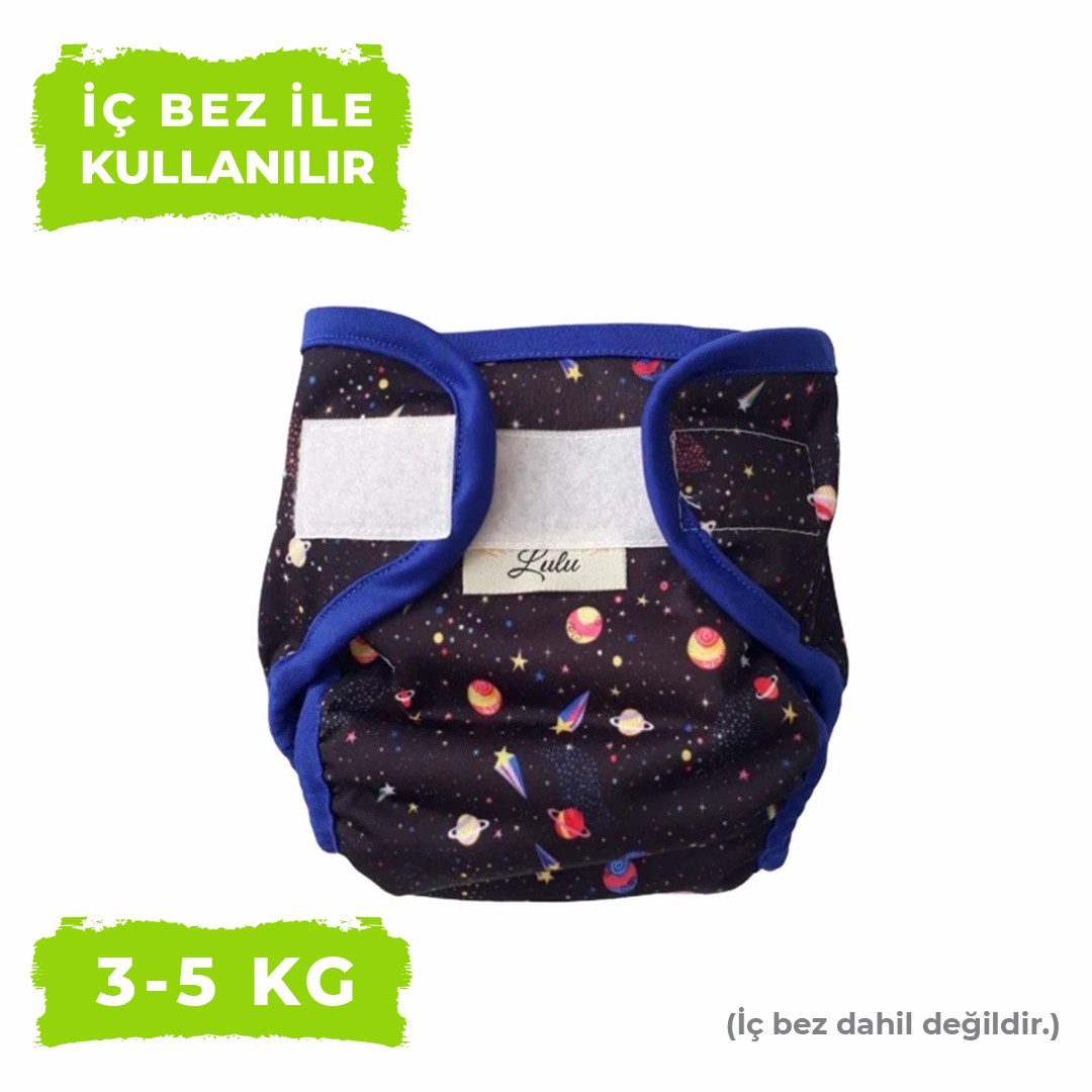 Lulunun Renkleri - Yenidoğan Çift Lastik Cover - Gezegen Deseni
