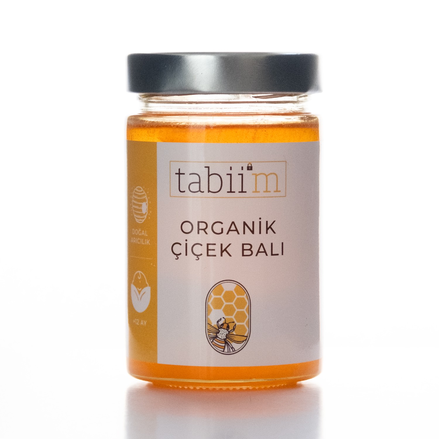 Tabii'm - Organik Süzme Çiçek Balı GİMDES Sertifikalı 380 Gr