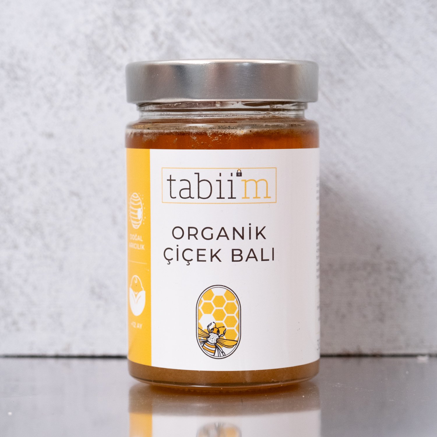 Tabii'm - Organik Süzme Çiçek Balı GİMDES Sertifikalı 380 Gr