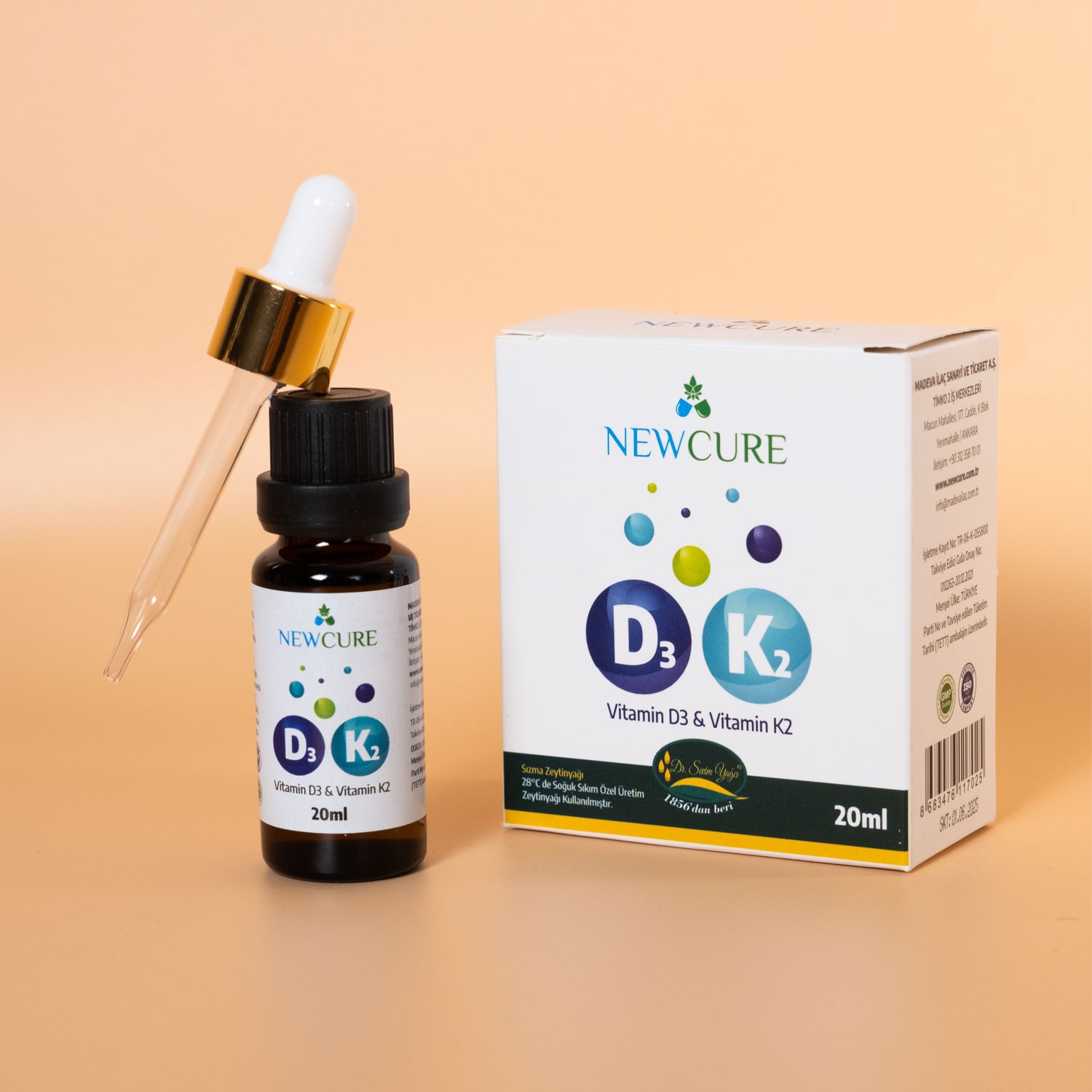 Newcure - D3K2 (D3 ve K2 Vitamini) - GİMDES Sertifikalı