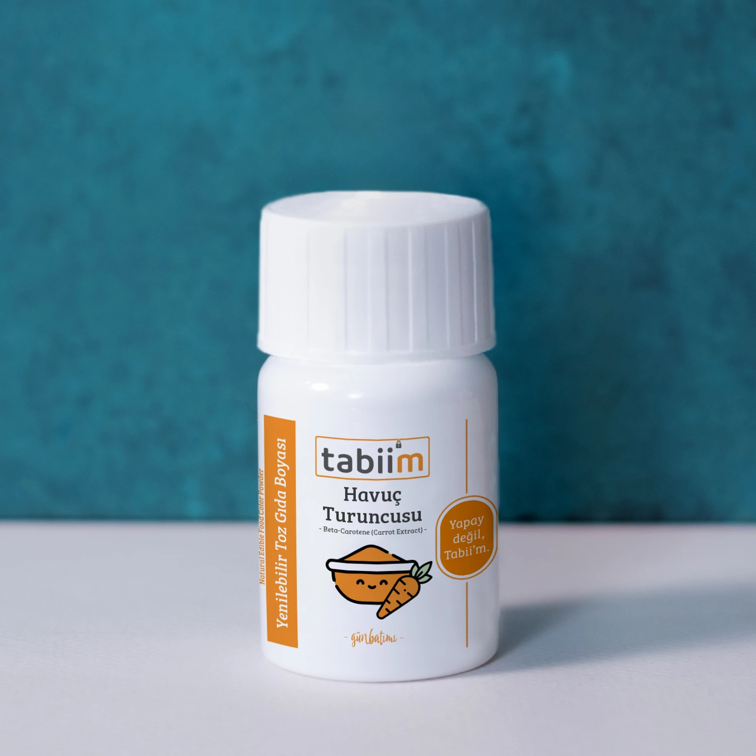 Tabii’m Yenilebilir Toz Gıda Boyası Havuç Turuncusu 10 Gr