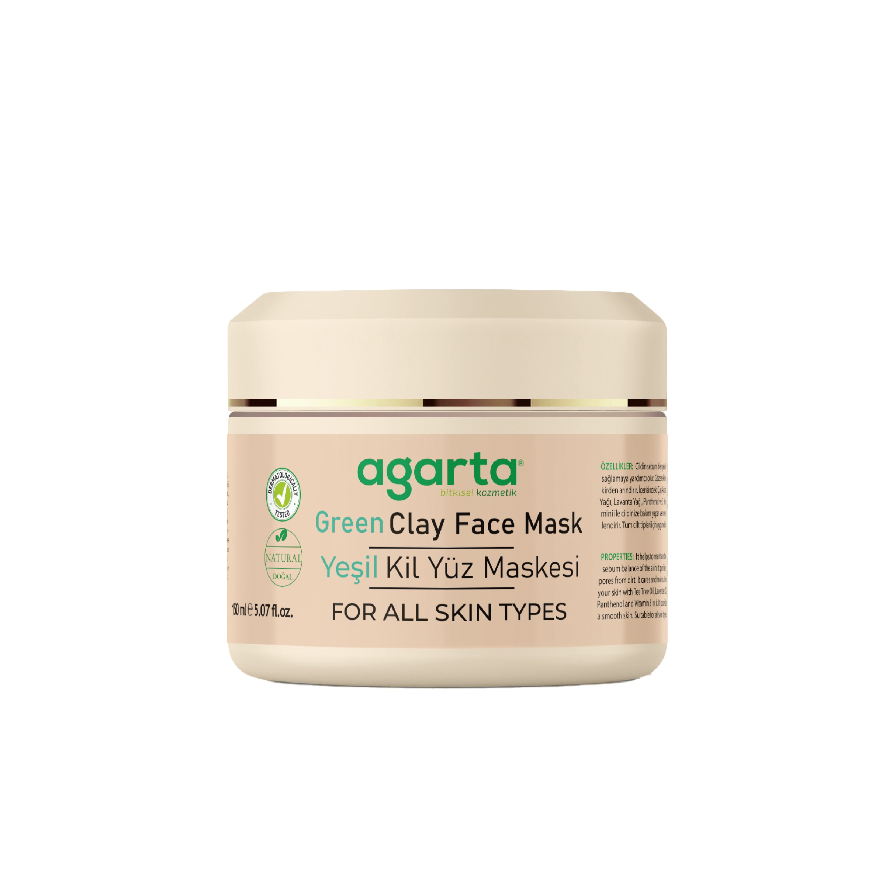 Agarta - Doğal Yeşil Kil Maskesi 150 ML