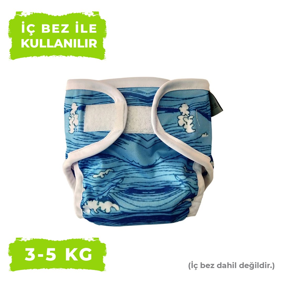 Lulunun Renkleri - Yenidoğan Çift Lastik Cover - Mavi