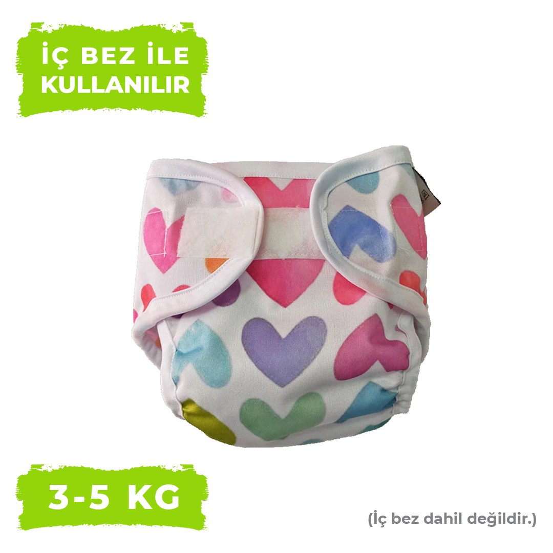 Lulunun Renkleri - Yenidoğan Çift Lastik Cover - Kalpler